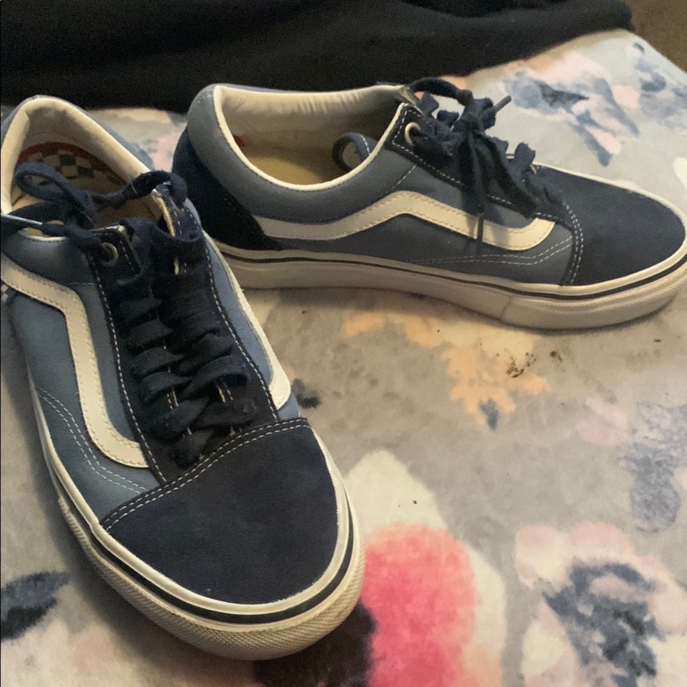 Vans Blue and White Old Skool Sneakers